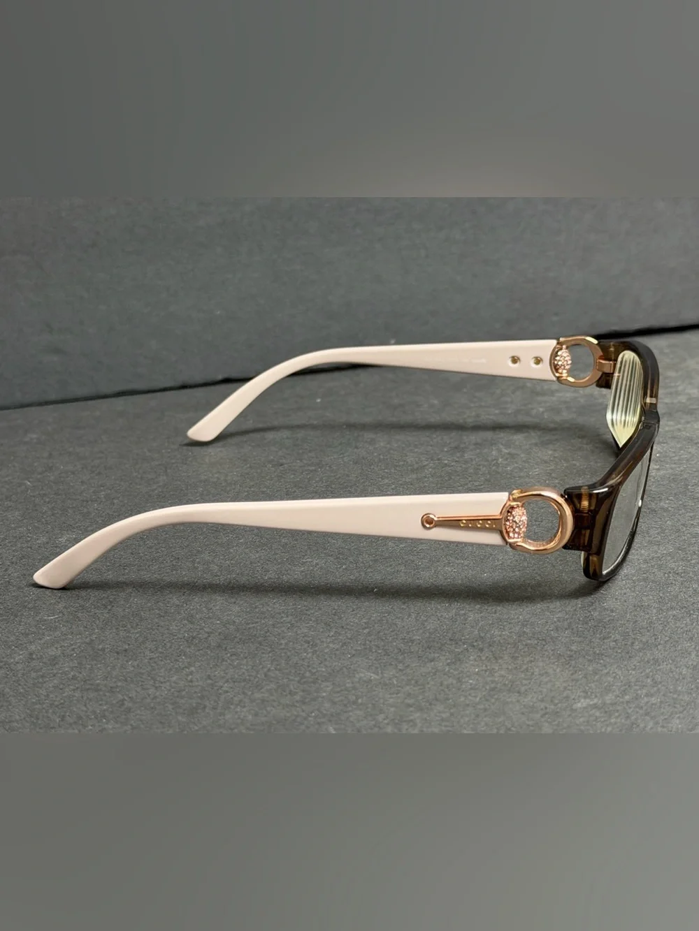 Authentic Gucci GG 3553 Q70 Mauve Beige Rectangular Eyeglasses Frames